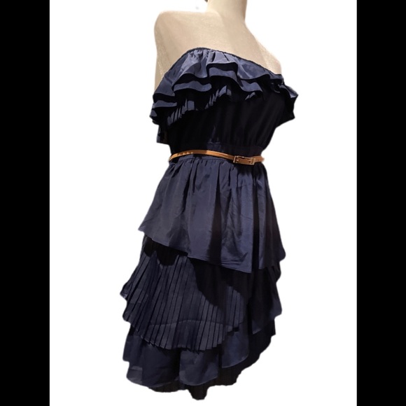 🌼NWOT Double Zero navy sleeveless dress size L - Picture 3 of 11